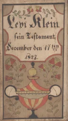 Bookplate for Levi Klein, 1834